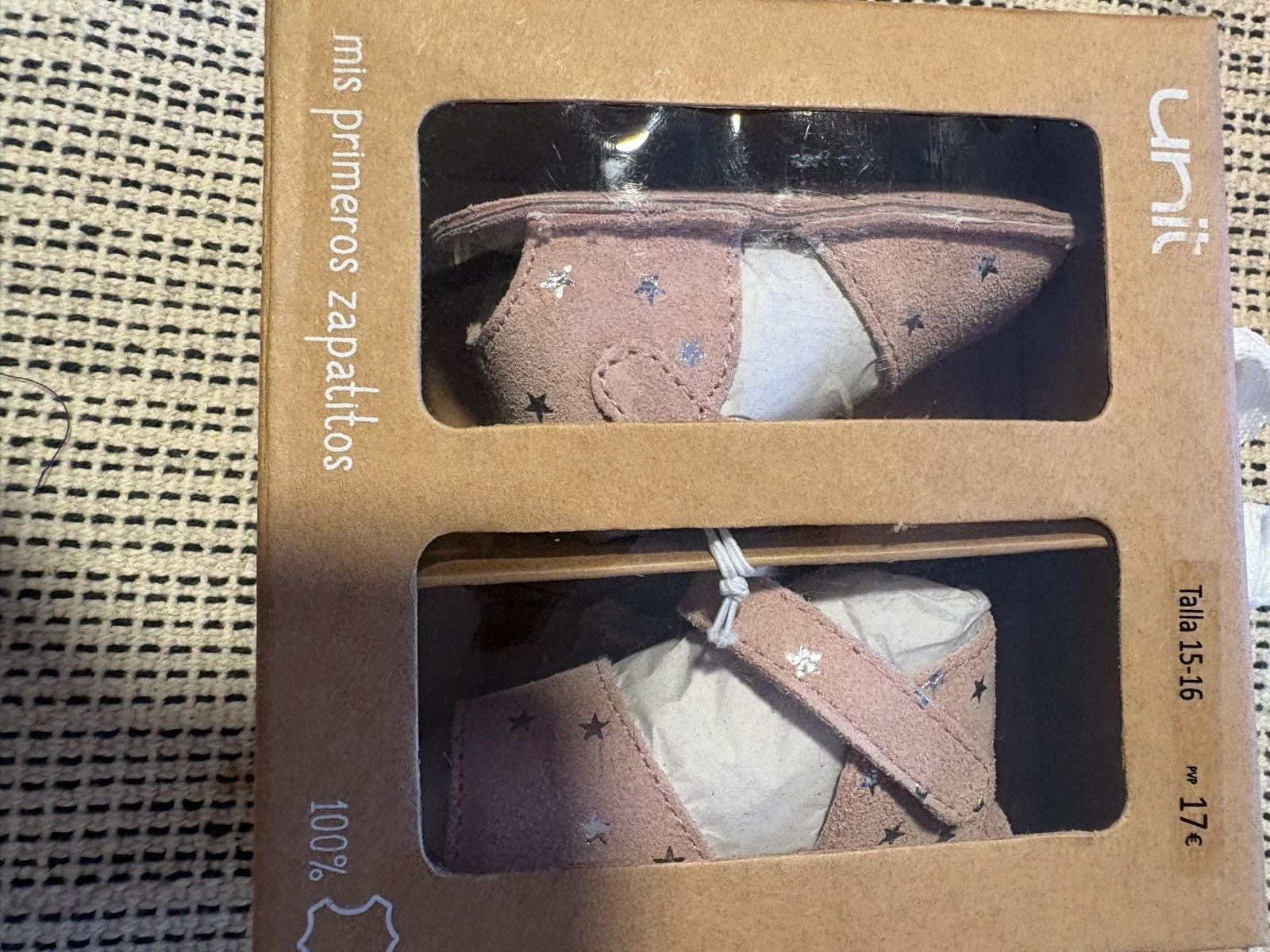 pink baby sandals with stars leather single size 15/16 for 3-6 months – photo 5